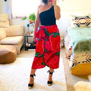 Strawberry Wrap Skirt size Small